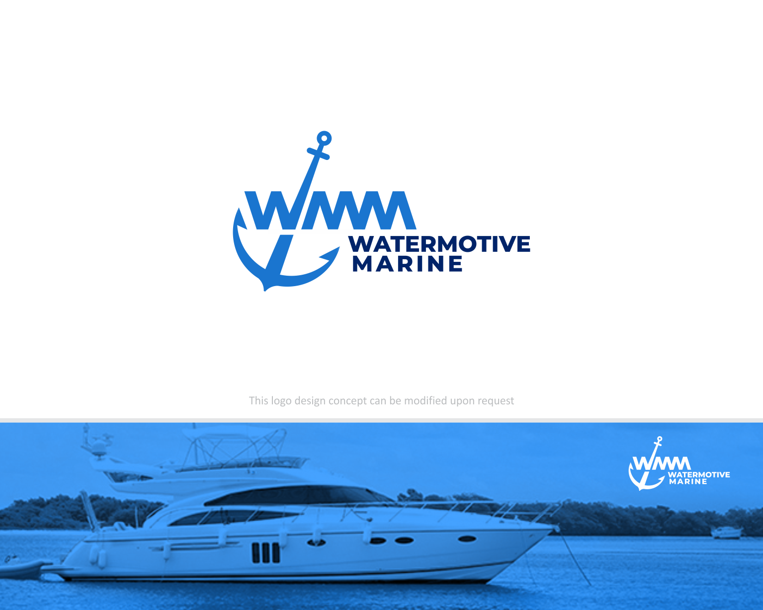 Logo Design by MBARO for WaterMotive Marine | Design #29358815