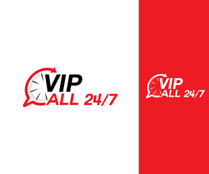 VIP Call 24/7 | Logo Design by Stencil art