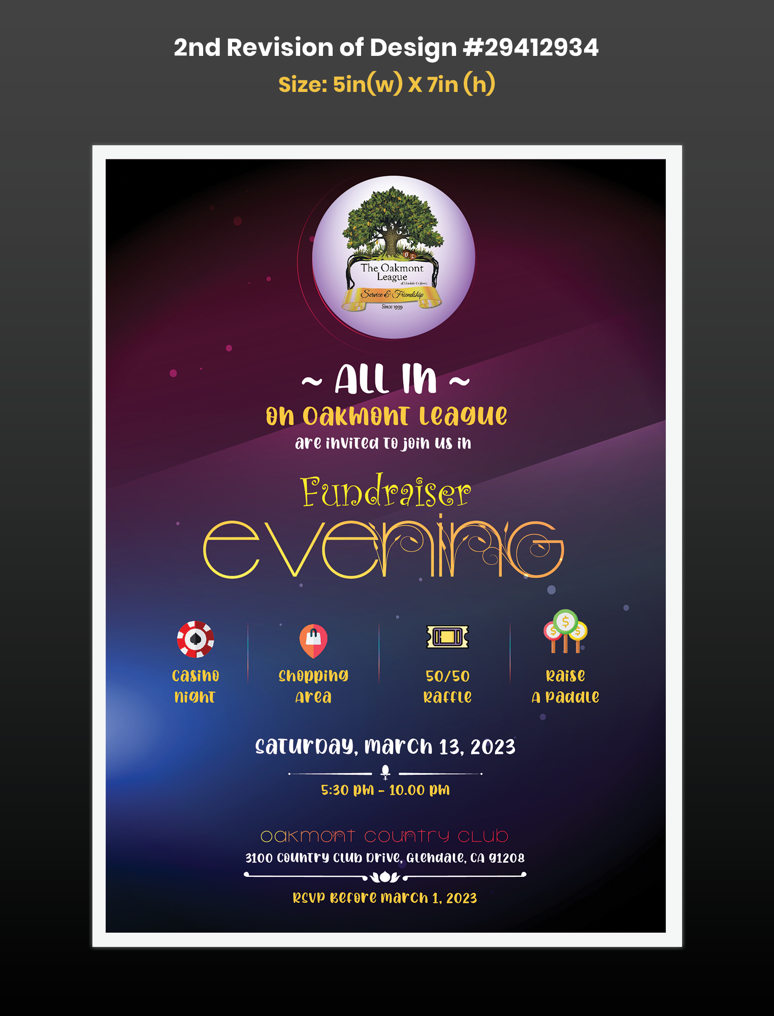 Invitation Design by Expert Designer for this project | Design #29454350