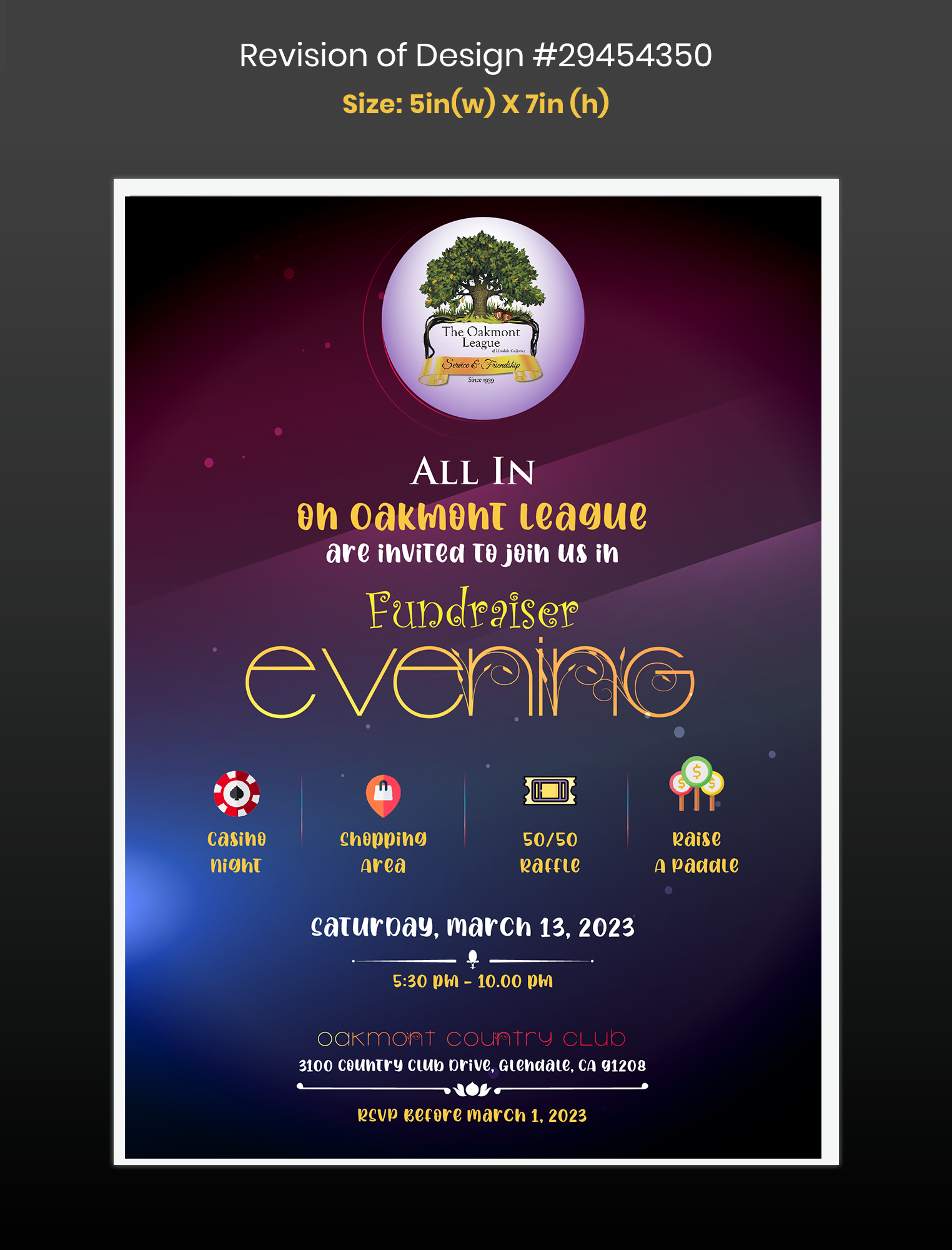 Invitation Design by Expert Designer for this project | Design #29496393