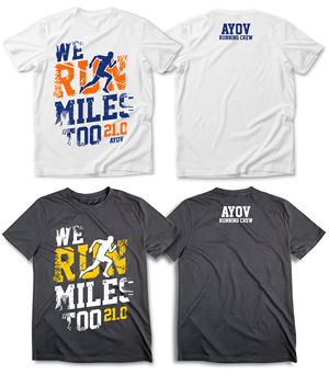 AYOV RUNNING CREW- Small urban Running Club/Running Crew , | Diseño de Camiseta por guruntool