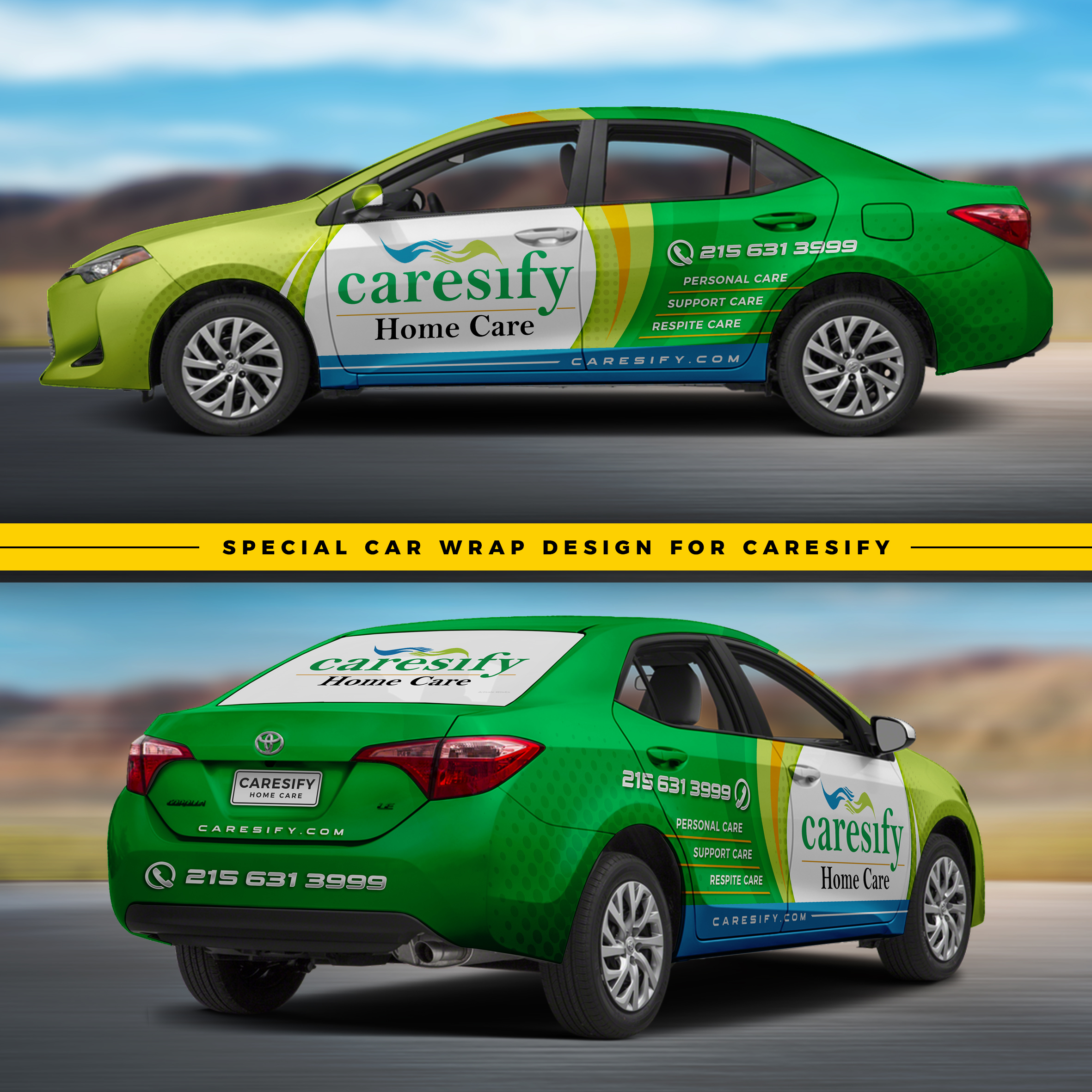 Car Wrap Design by TheSakti for Caresify LLC | Design #29357697