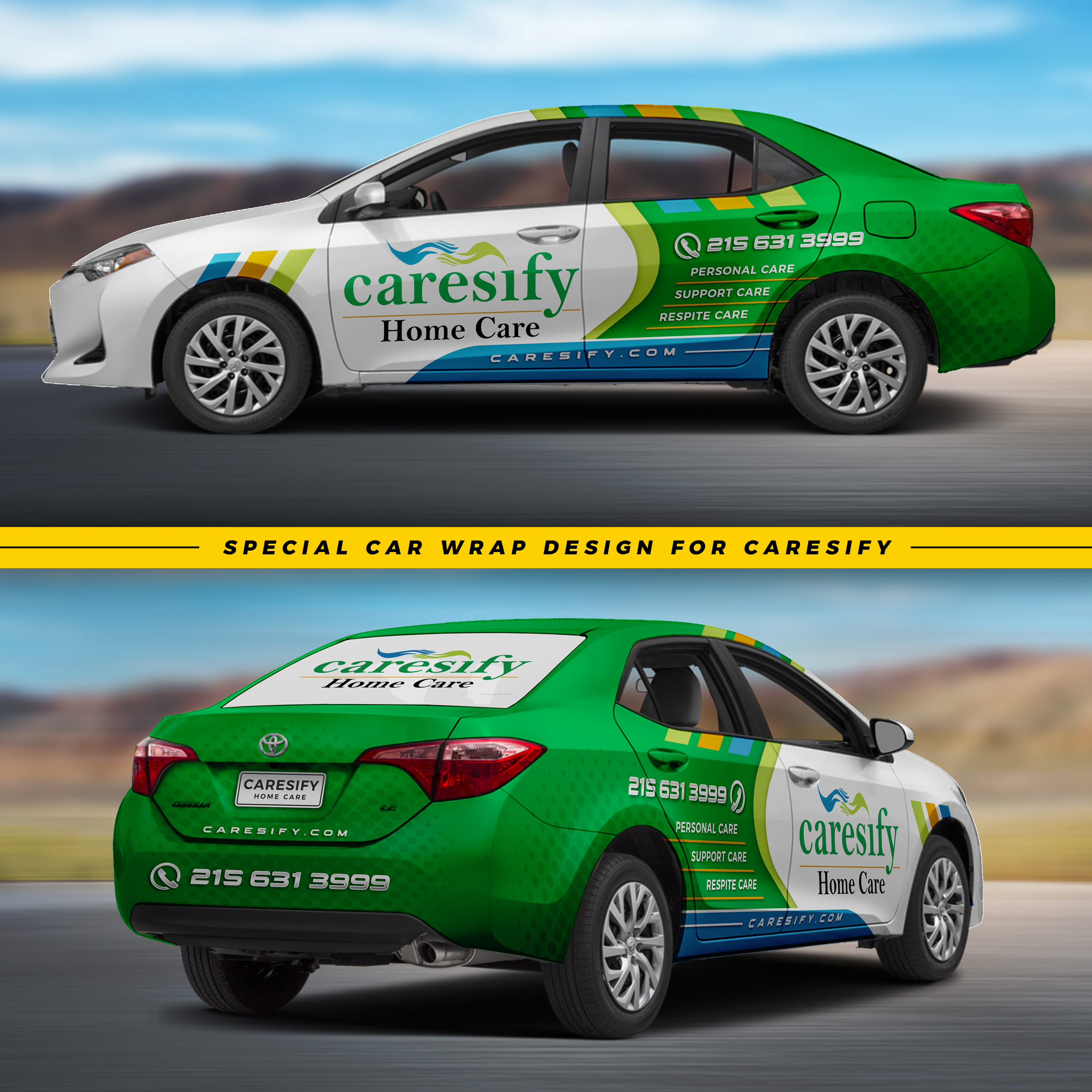 Car Wrap Design by TheSakti for Caresify LLC | Design #29363699