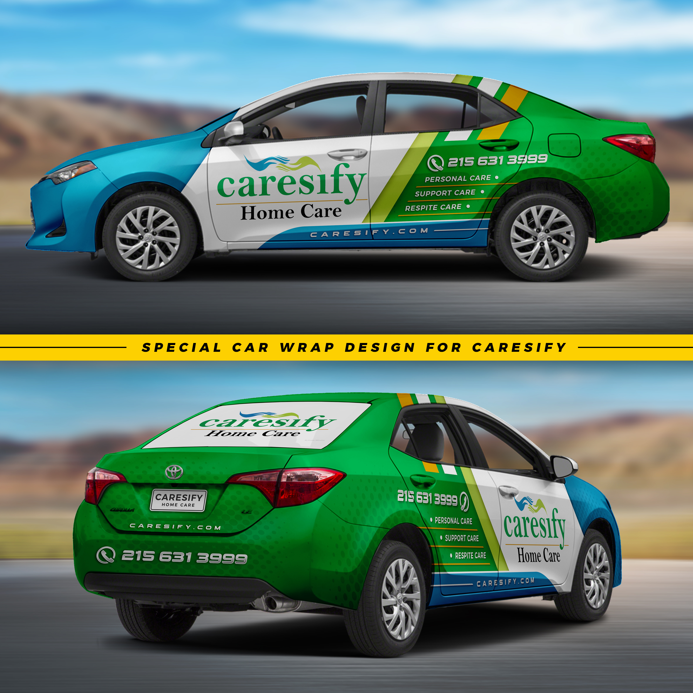 Car Wrap Design by TheSakti for Caresify LLC | Design #29363704