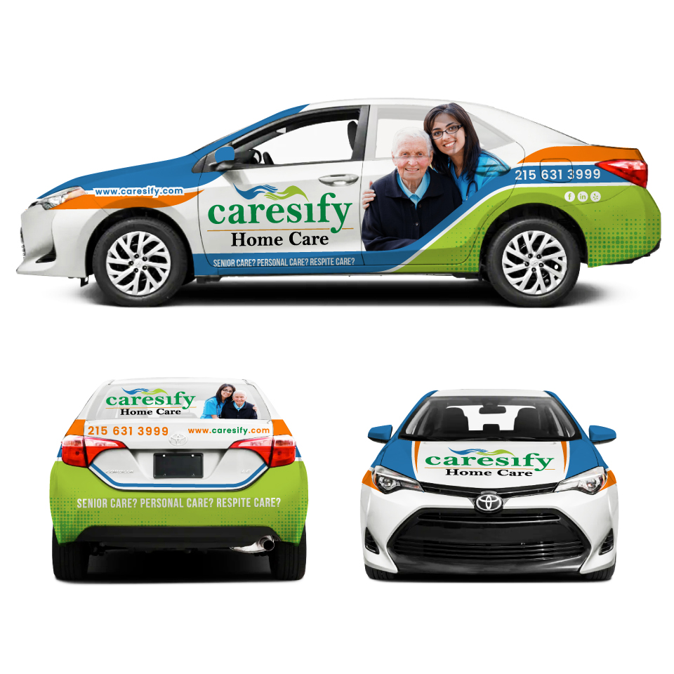 Car Wrap-Design von Yoga Tri für Caresify LLC | Design #29337714