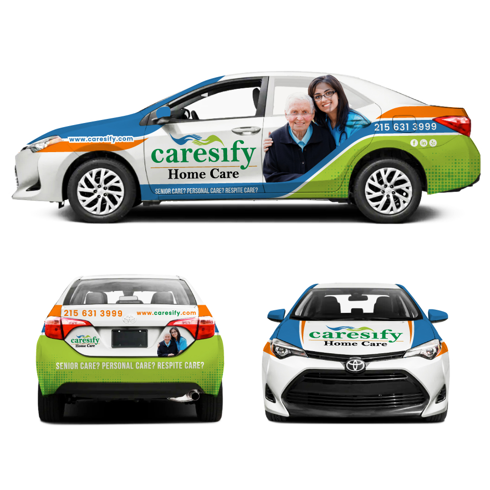 Car Wrap-Design von Yoga Tri für Caresify LLC | Design #29337715