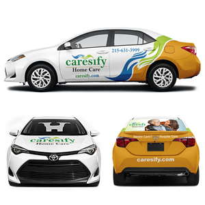 Car Wrap Design by MAKE ME THE WINNER for Caresify LLC | Design: #29372009