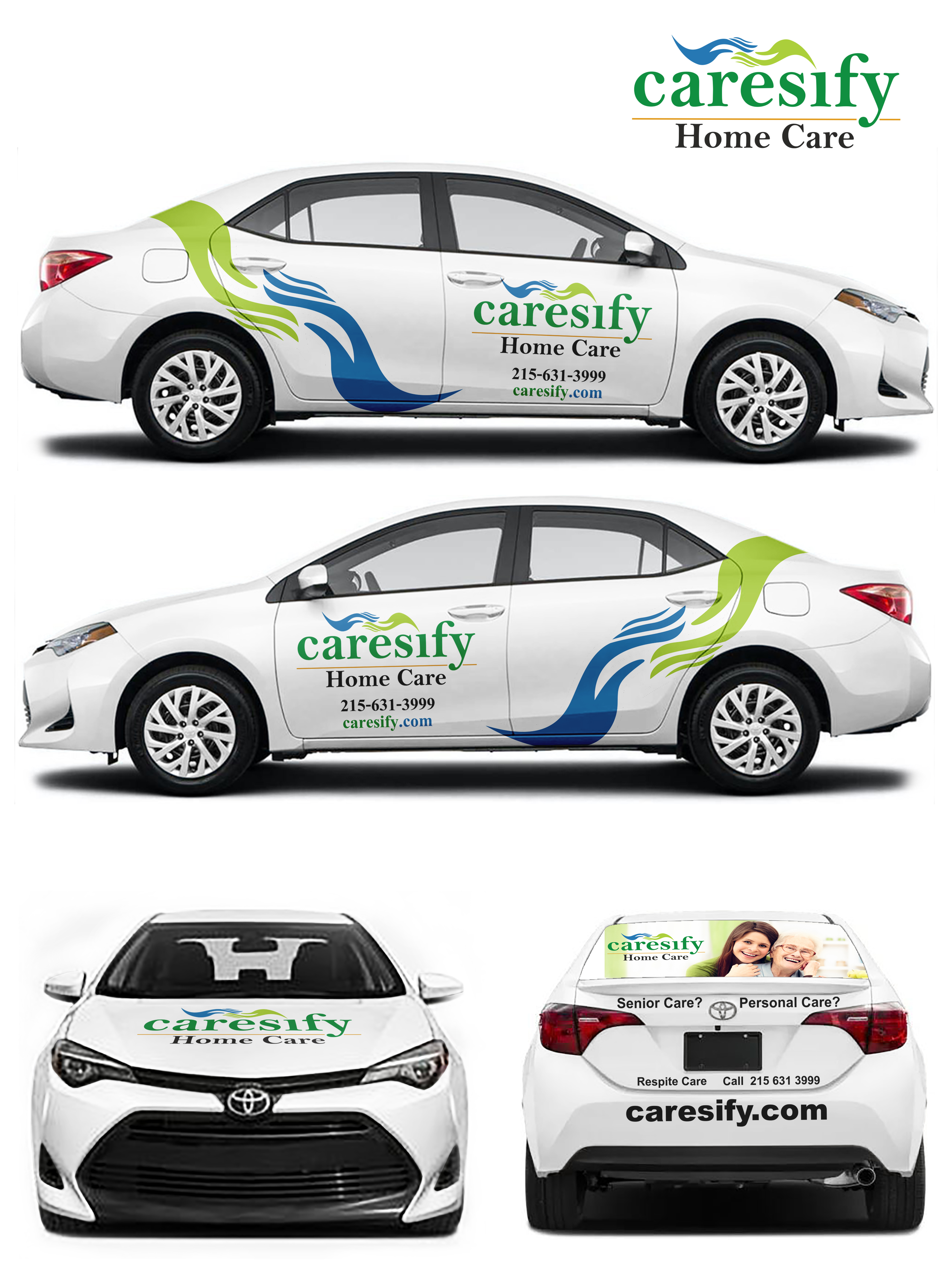 Car Wrap Design by MAKE ME THE WINNER for Caresify LLC | Design #29398680