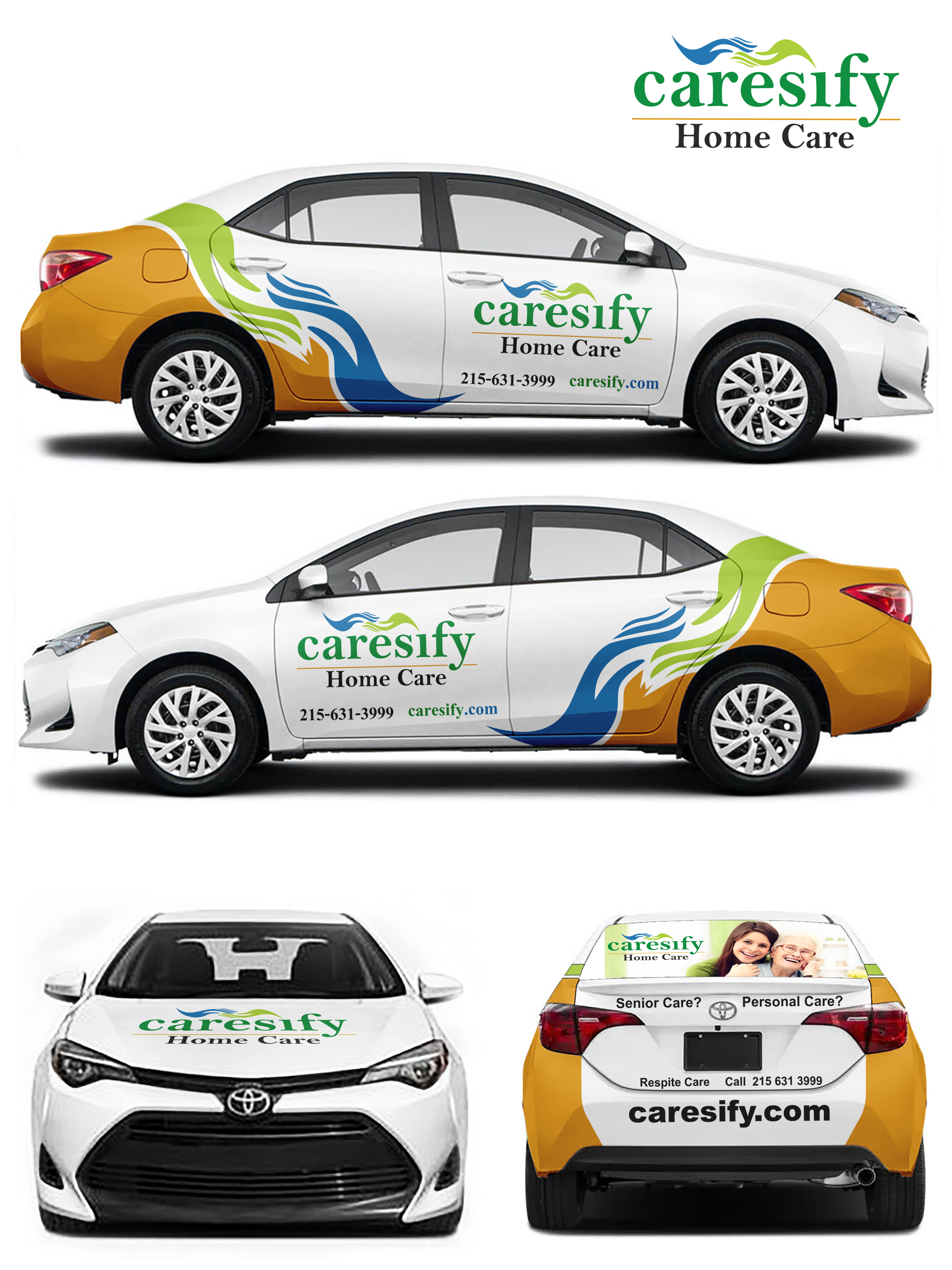 Car Wrap Design by MAKE ME THE WINNER for Caresify LLC | Design #29409525