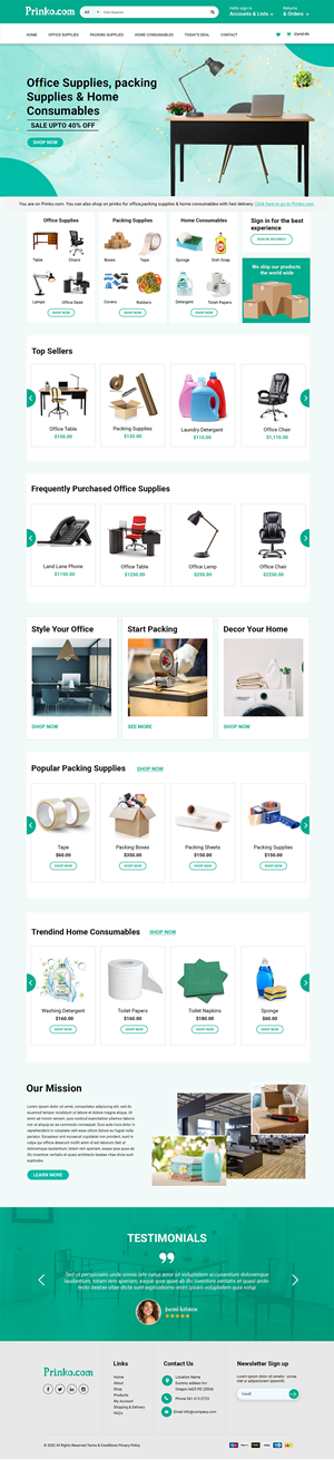 Prinko.com webside | Web-Design von MAHABA