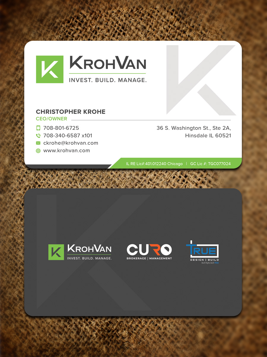 Design de Carte de Visite par Sandaruwan pour KrohVan/True/Curo | Design #29339253
