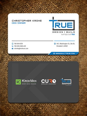 Design de Carte de Visite par Sandaruwan pour KrohVan/True/Curo | Design #29339526