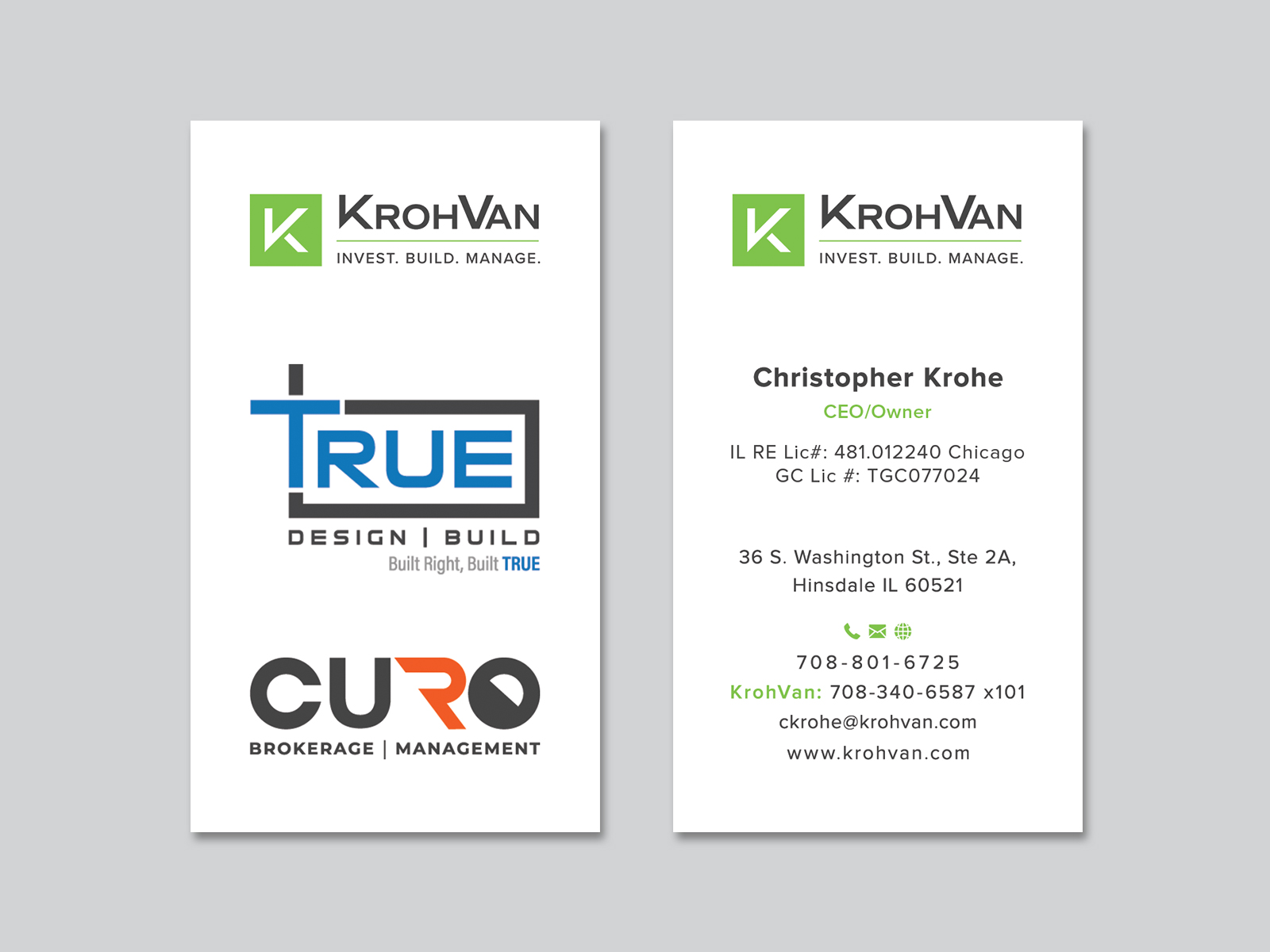 Business Card Design by Creative Moon Design for KrohVan/True/Curo | Design #29350592