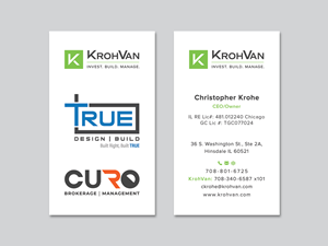 Design de Carte de Visite par Creative Moon Design pour KrohVan/True/Curo | Design : #29350592