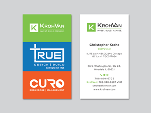 Design de Carte de Visite par Creative Moon Design pour KrohVan/True/Curo | Design : #29350593