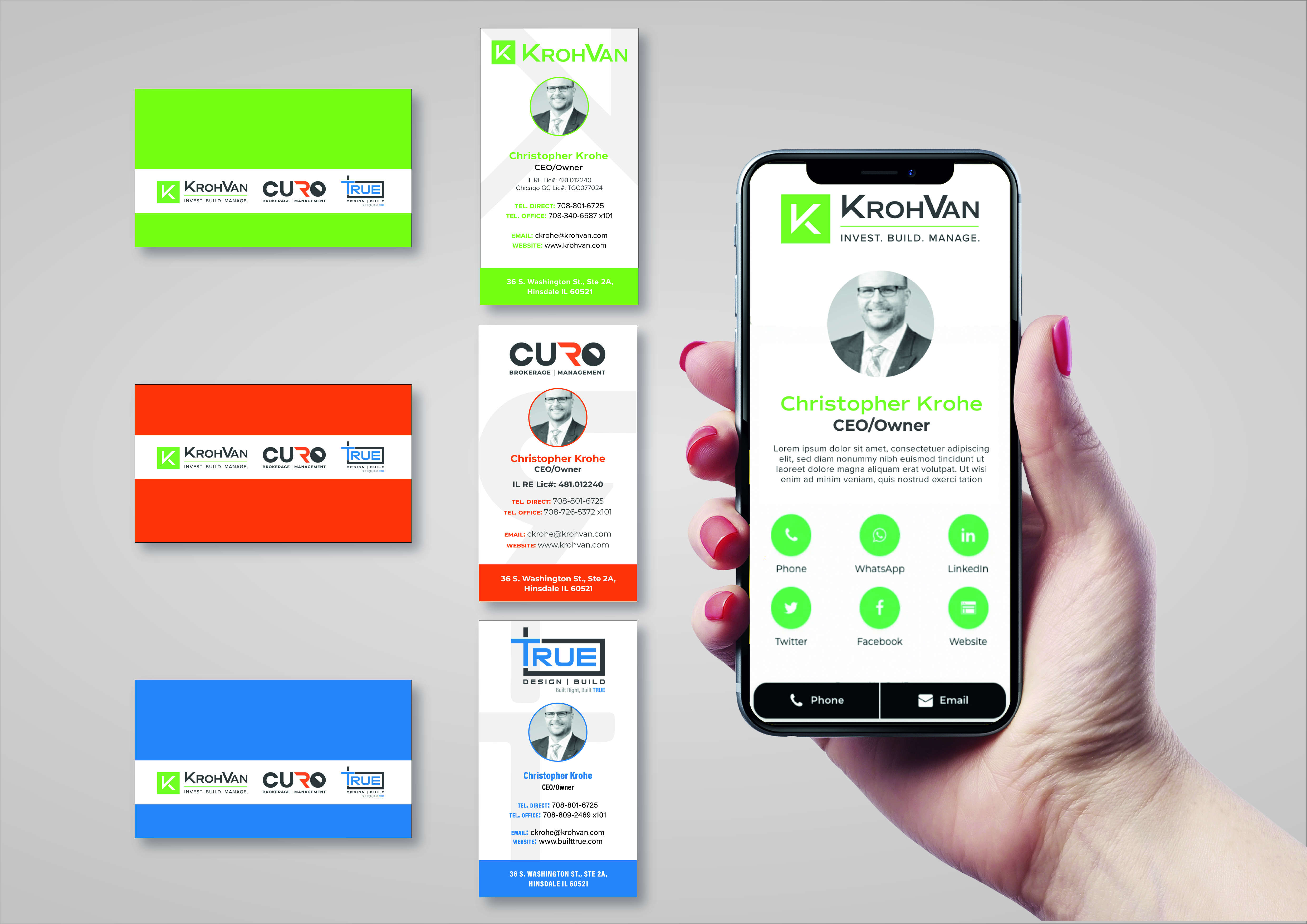 Visitenkarten-Design von MarkoE für KrohVan/True/Curo | Design #29346285