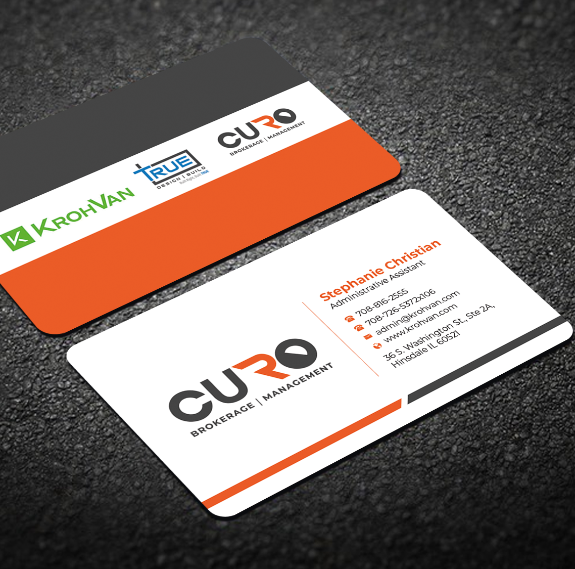 Business Card Design by Graphixpointt for KrohVan/True/Curo | Design #29349991