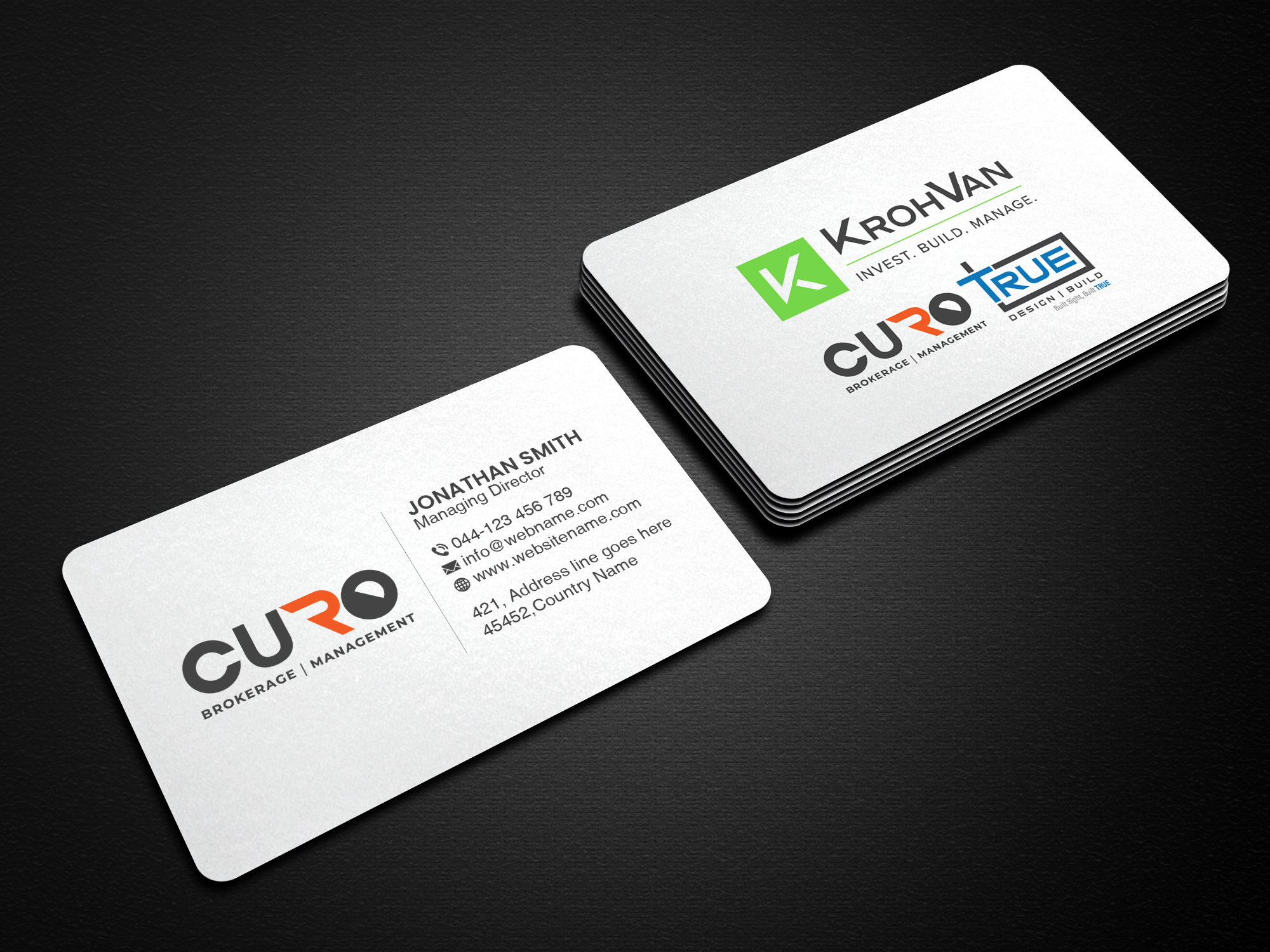 Visitenkarten-Design von Creations Box 2015 für KrohVan/True/Curo | Design #29340203