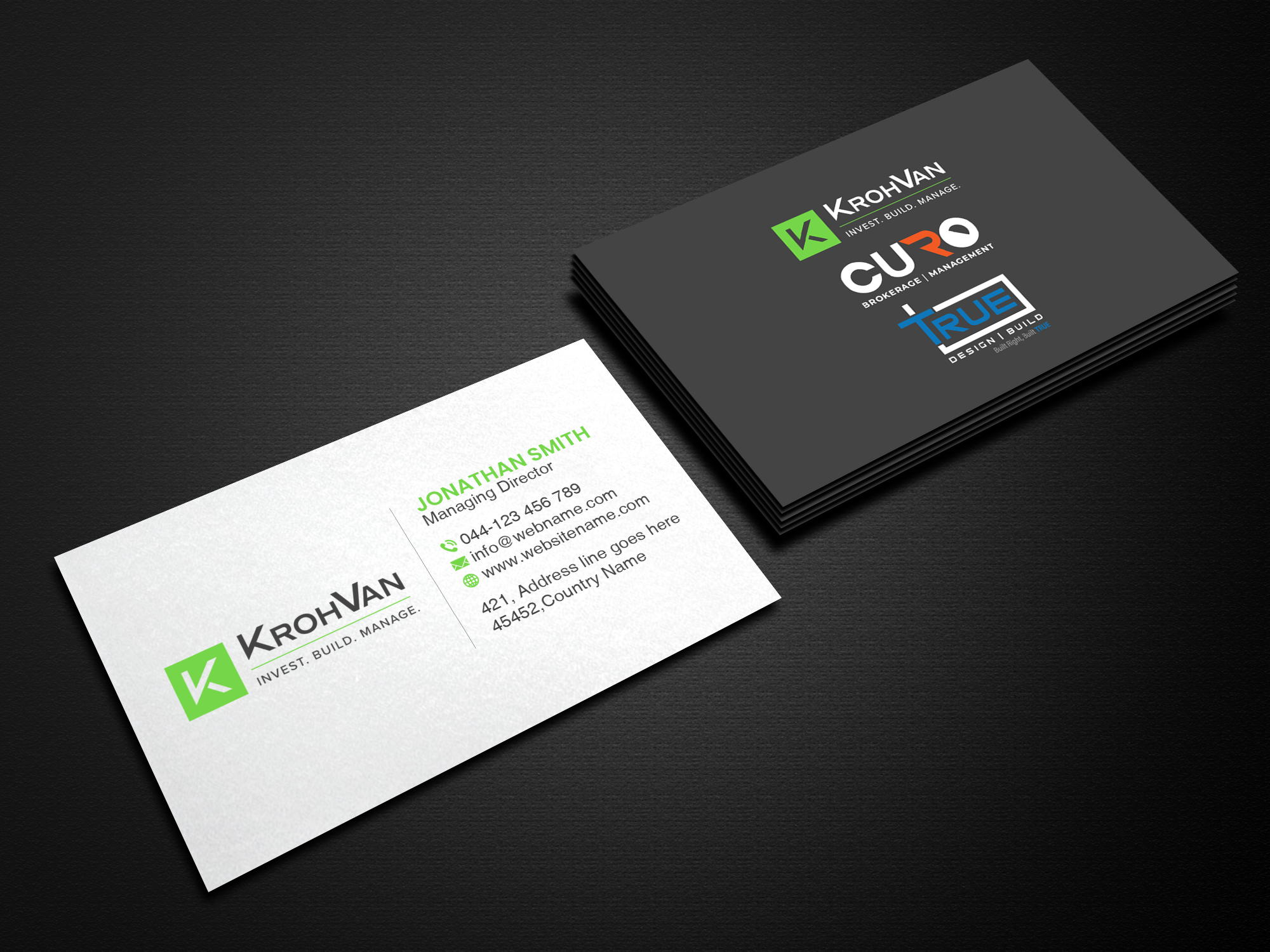Visitenkarten-Design von Creations Box 2015 für KrohVan/True/Curo | Design #29340206