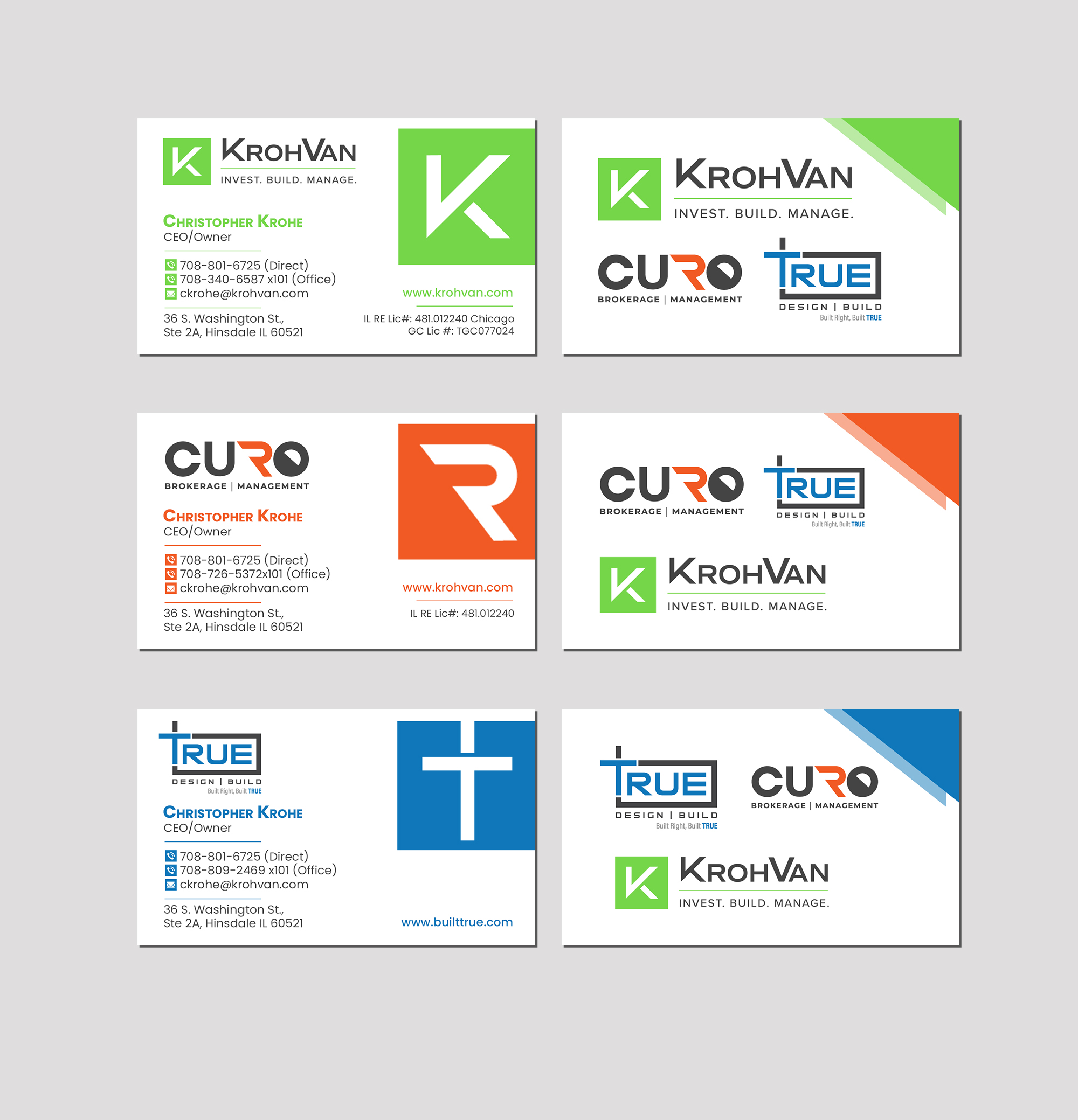 Visitenkarten-Design von Creations Box 2015 für KrohVan/True/Curo | Design #29344770