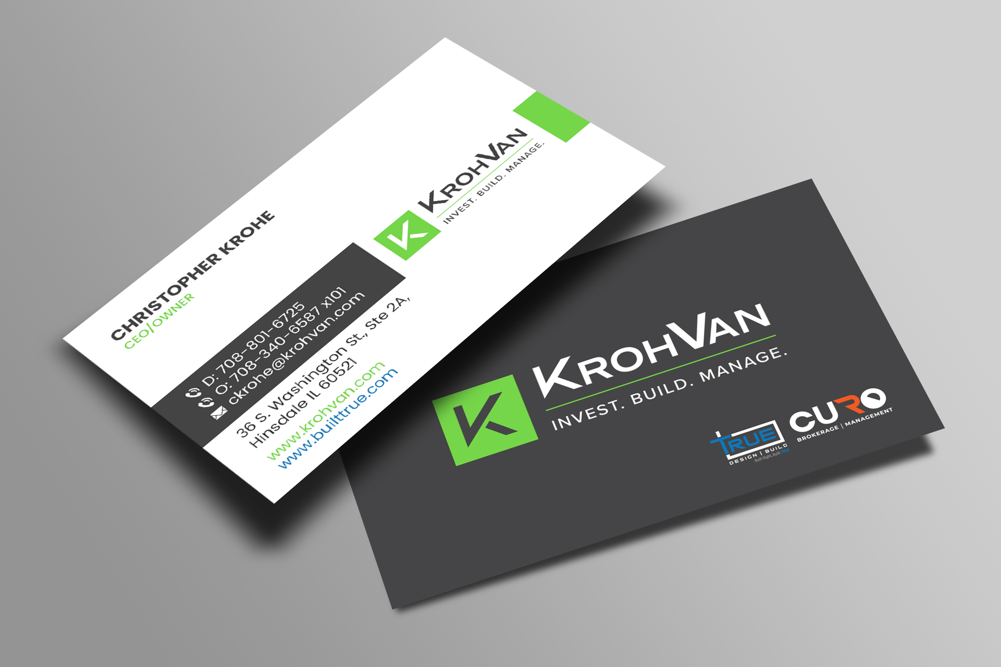 Design de Carte de Visite par Creations Box 2015 pour KrohVan/True/Curo | Design #29490122
