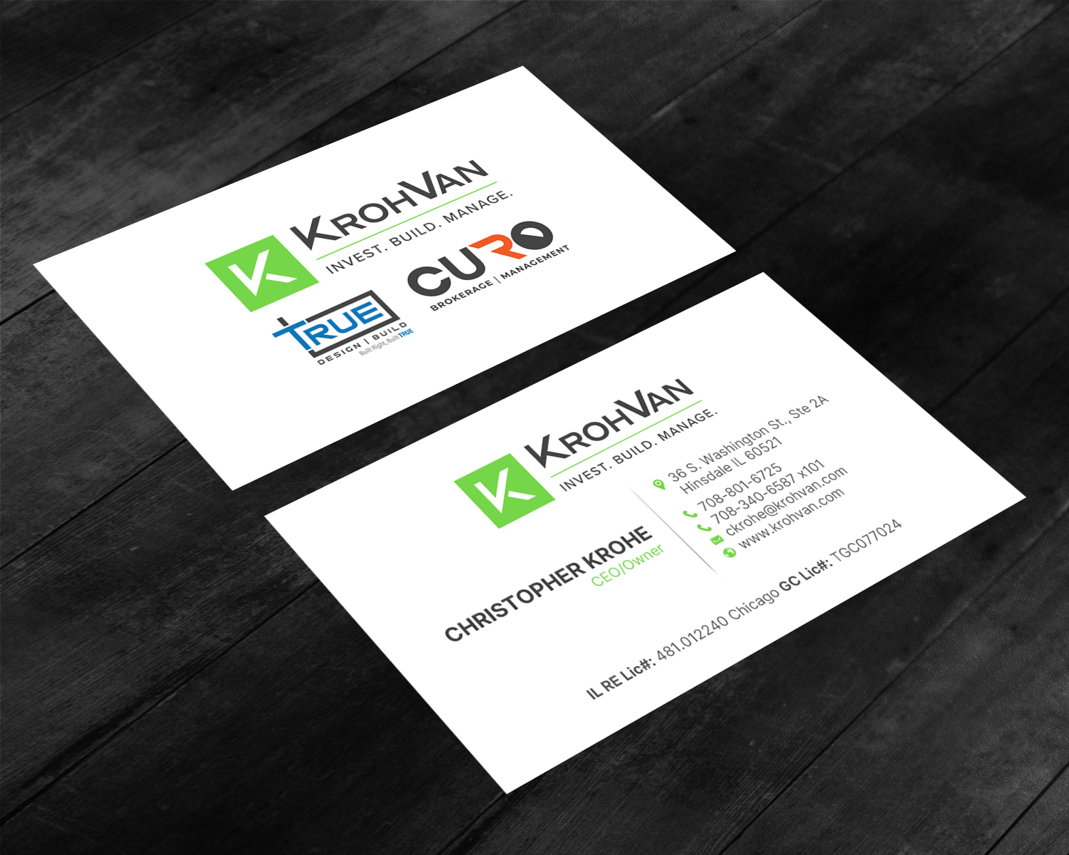 Design de Carte de Visite par chandrayaan.creative pour KrohVan/True/Curo | Design #29338331