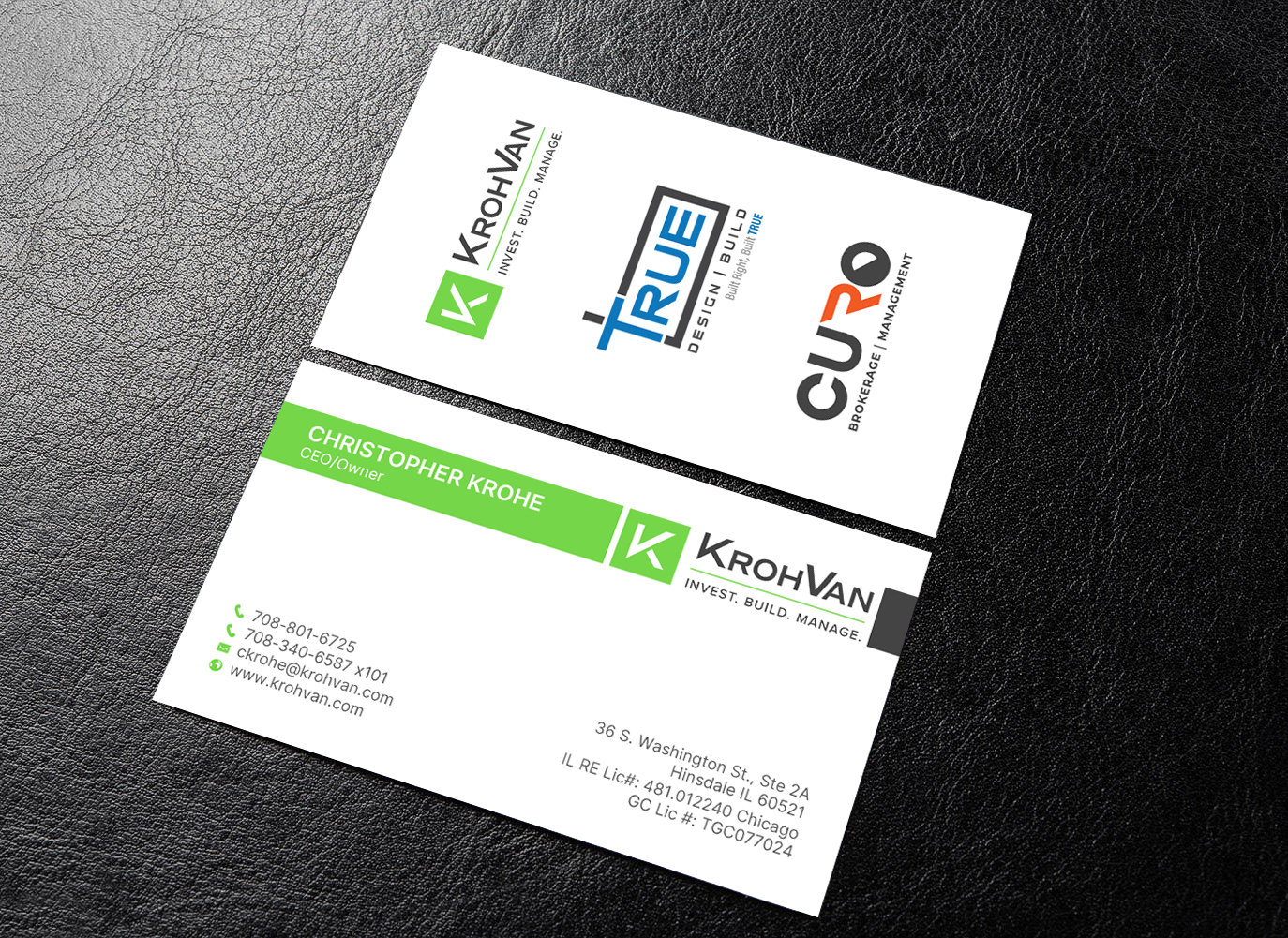 Design de Carte de Visite par chandrayaan.creative pour KrohVan/True/Curo | Design #29338334