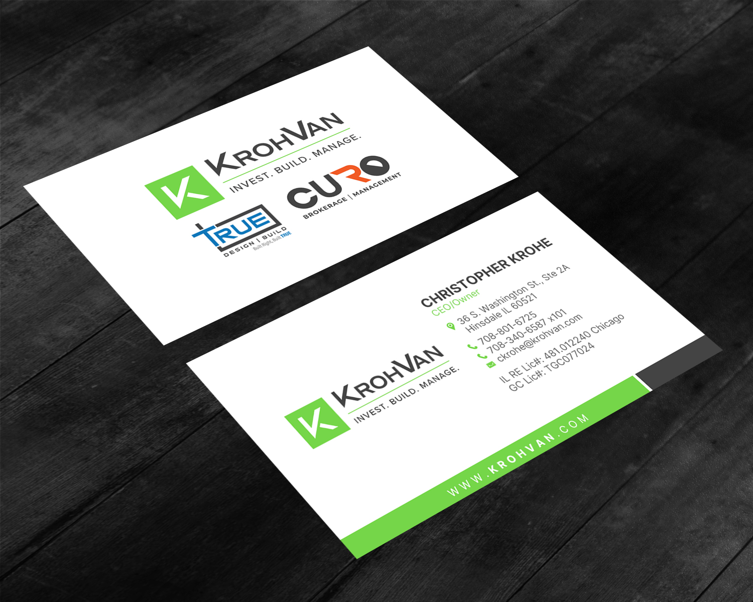 Design de Carte de Visite par chandrayaan.creative pour KrohVan/True/Curo | Design #29338335