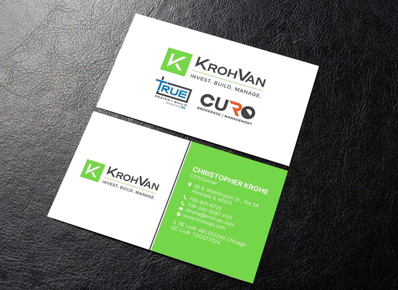 Visitenkarten-Design von chandrayaan.creative für KrohVan/True/Curo | Design #29338336