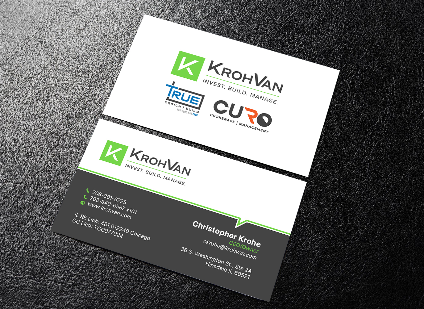 Visitenkarten-Design von chandrayaan.creative für KrohVan/True/Curo | Design #29338337