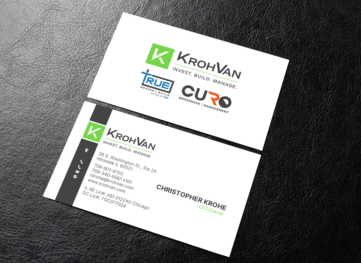 Visitenkarten-Design von chandrayaan.creative für KrohVan/True/Curo | Design #29338339
