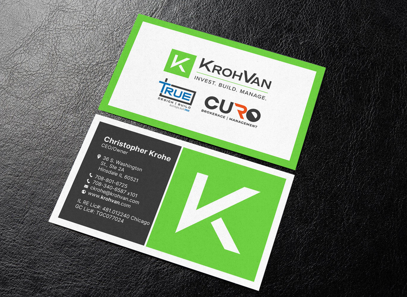 Visitenkarten-Design von chandrayaan.creative für KrohVan/True/Curo | Design #29339377