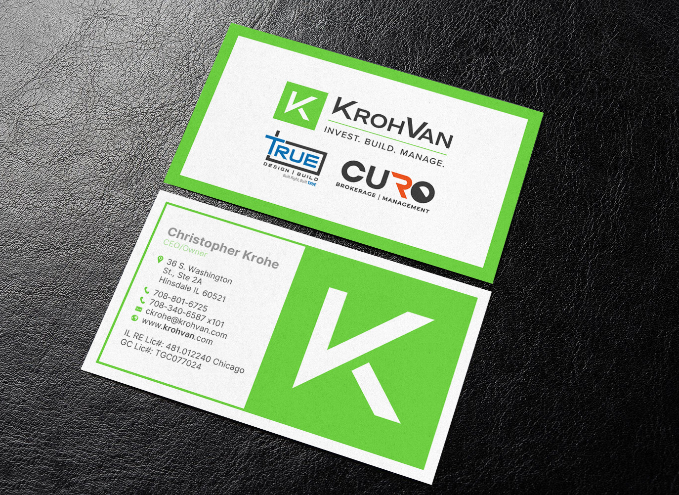 Visitenkarten-Design von chandrayaan.creative für KrohVan/True/Curo | Design #29339378