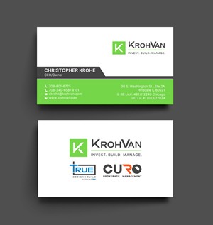 Design de Carte de Visite par chandrayaan.creative pour KrohVan/True/Curo | Design : #29339524