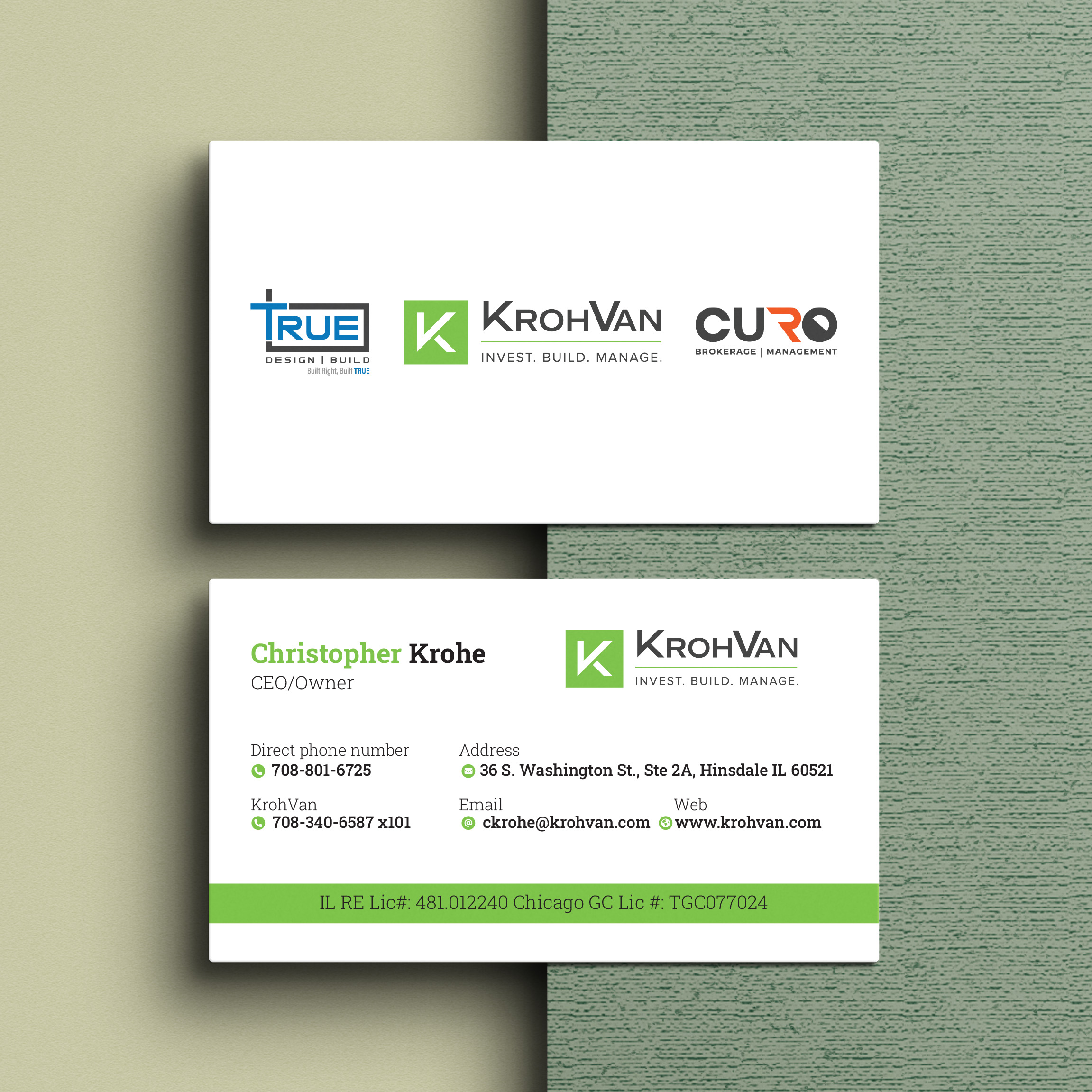 Business Card Design by Tharindu Gomas for KrohVan/True/Curo | Design #29364839