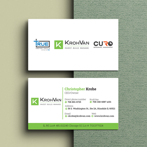 Design de Carte de Visite par Tharindu Gomas pour KrohVan/True/Curo | Design : #29364858