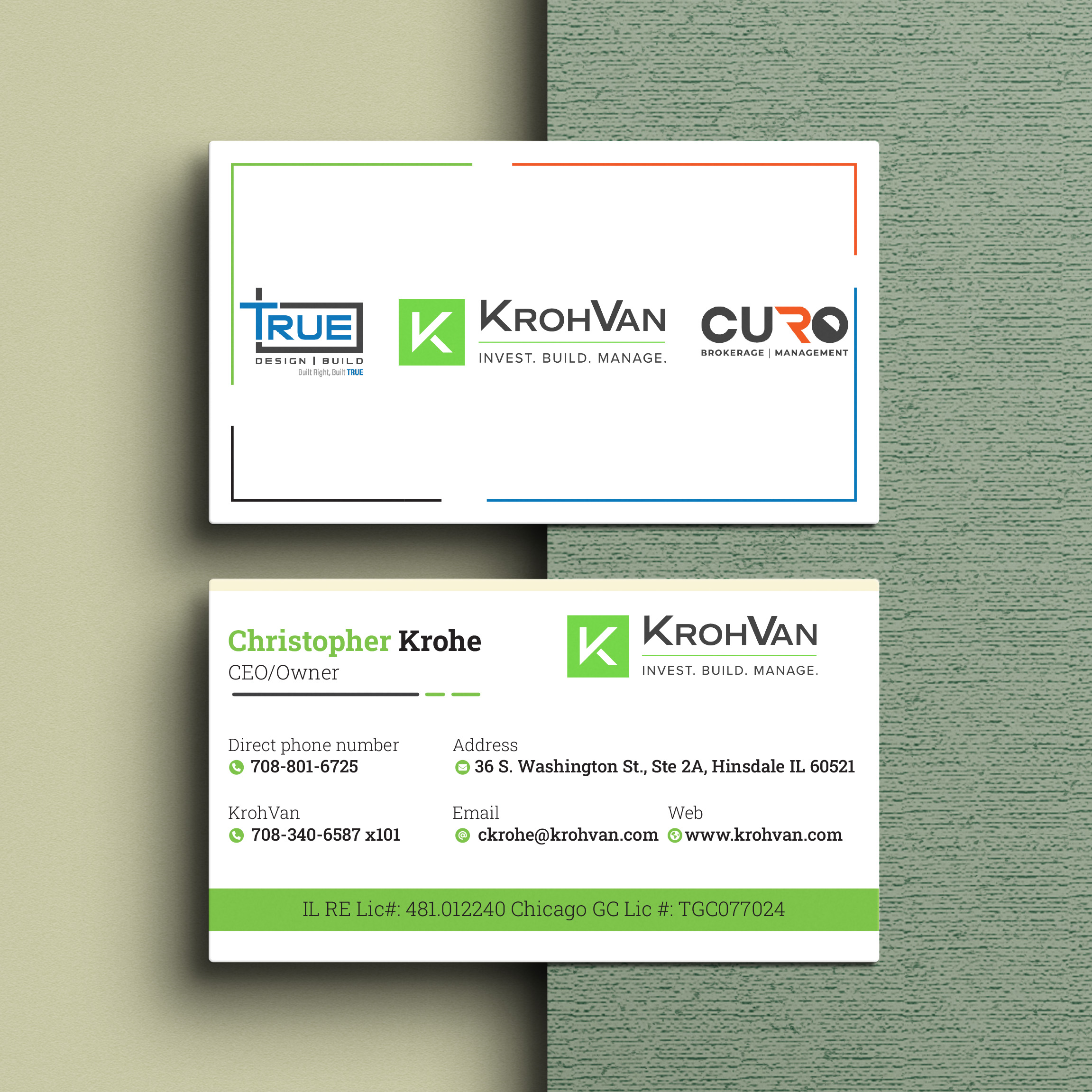 Business Card Design by Tharindu Gomas for KrohVan/True/Curo | Design #29365726