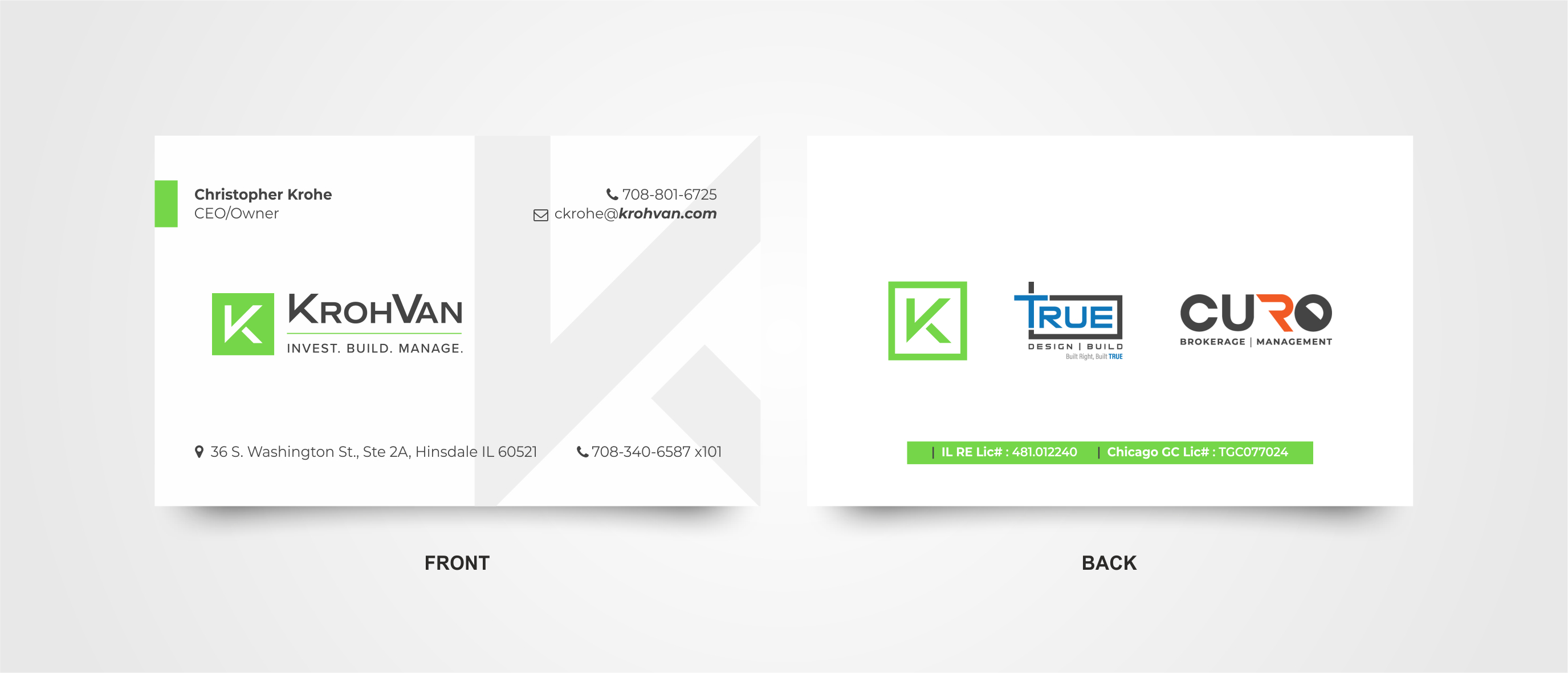 Business Card Design by daitiva for KrohVan/True/Curo | Design #29352814