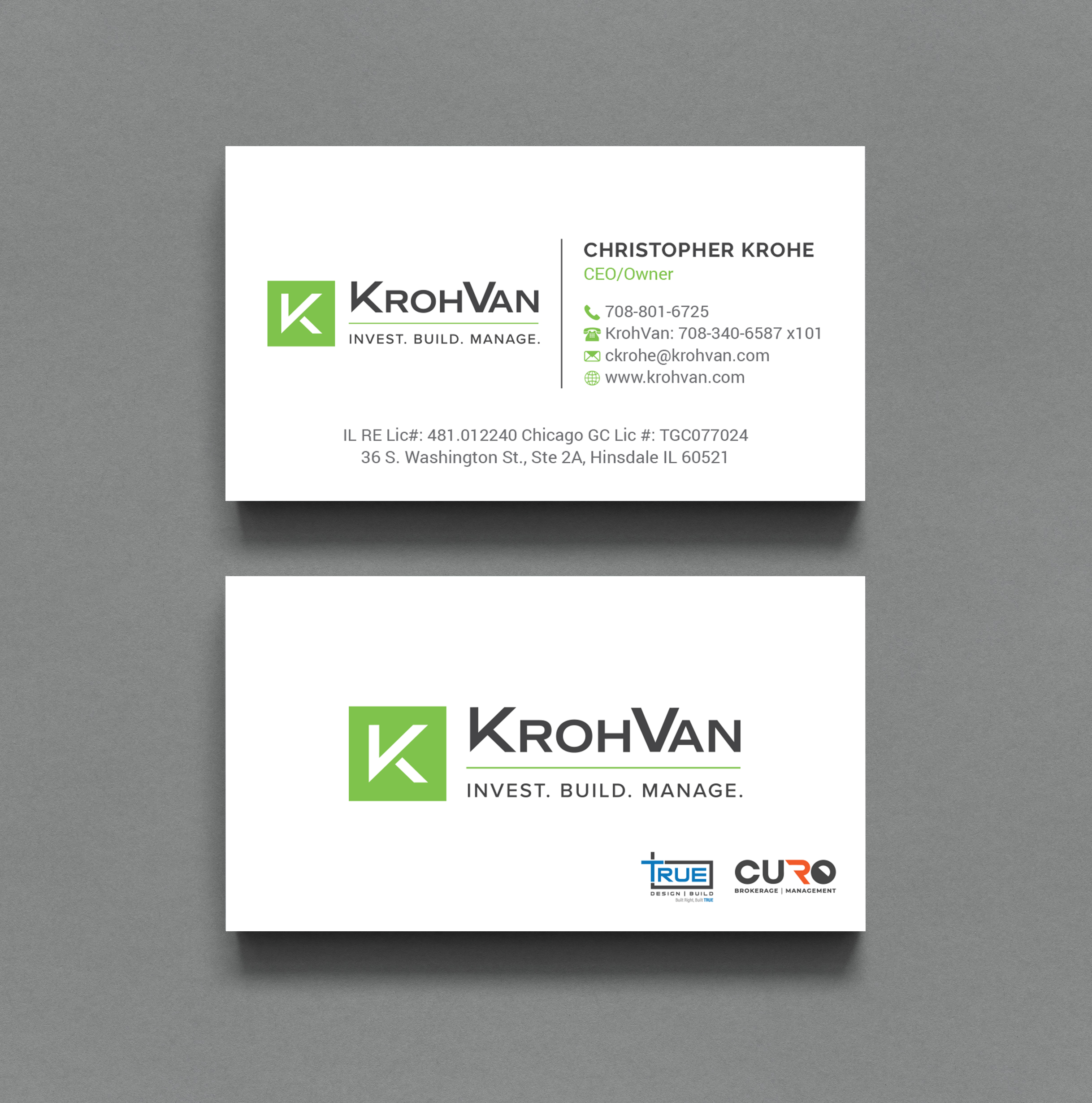 Business Card Design by R.design for KrohVan/True/Curo | Design #29337858