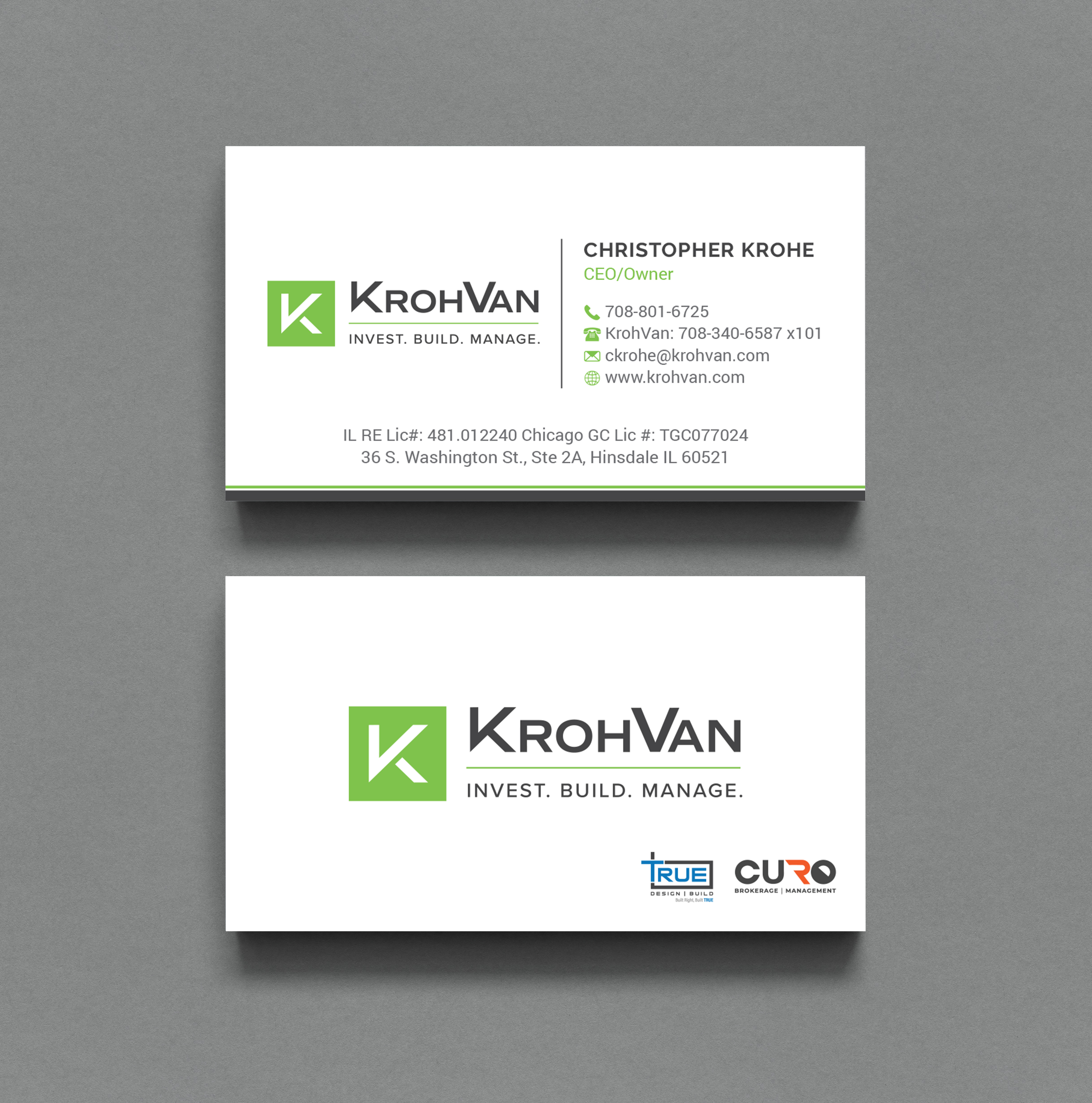 Visitenkarten-Design von R.design für KrohVan/True/Curo | Design #29337863