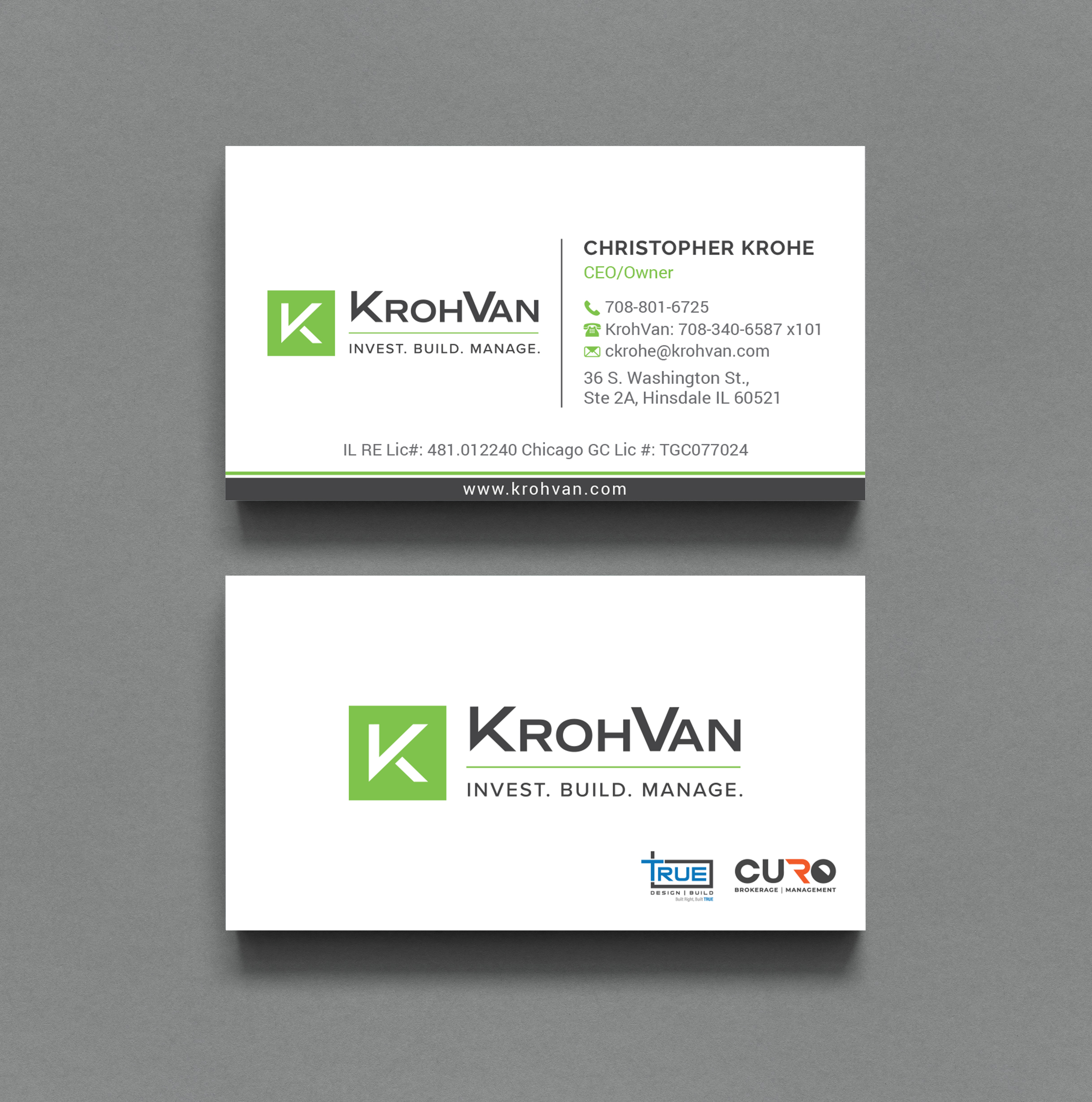 Visitenkarten-Design von R.design für KrohVan/True/Curo | Design #29337877