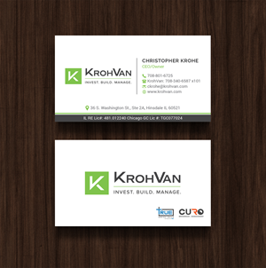 Design de Carte de Visite par R.design pour KrohVan/True/Curo | Design : #29337887