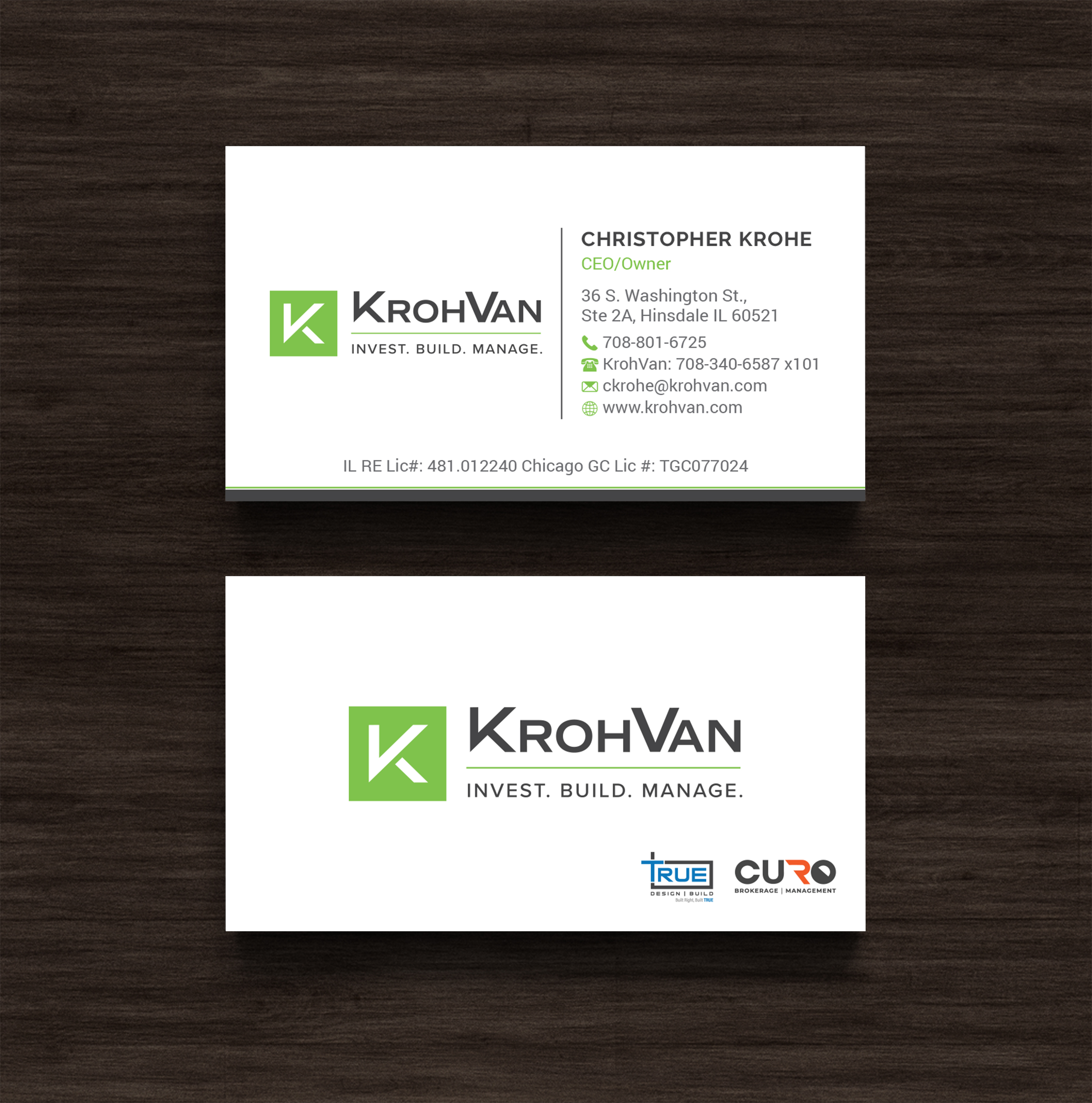 Business Card Design by R.design for KrohVan/True/Curo | Design #29337911