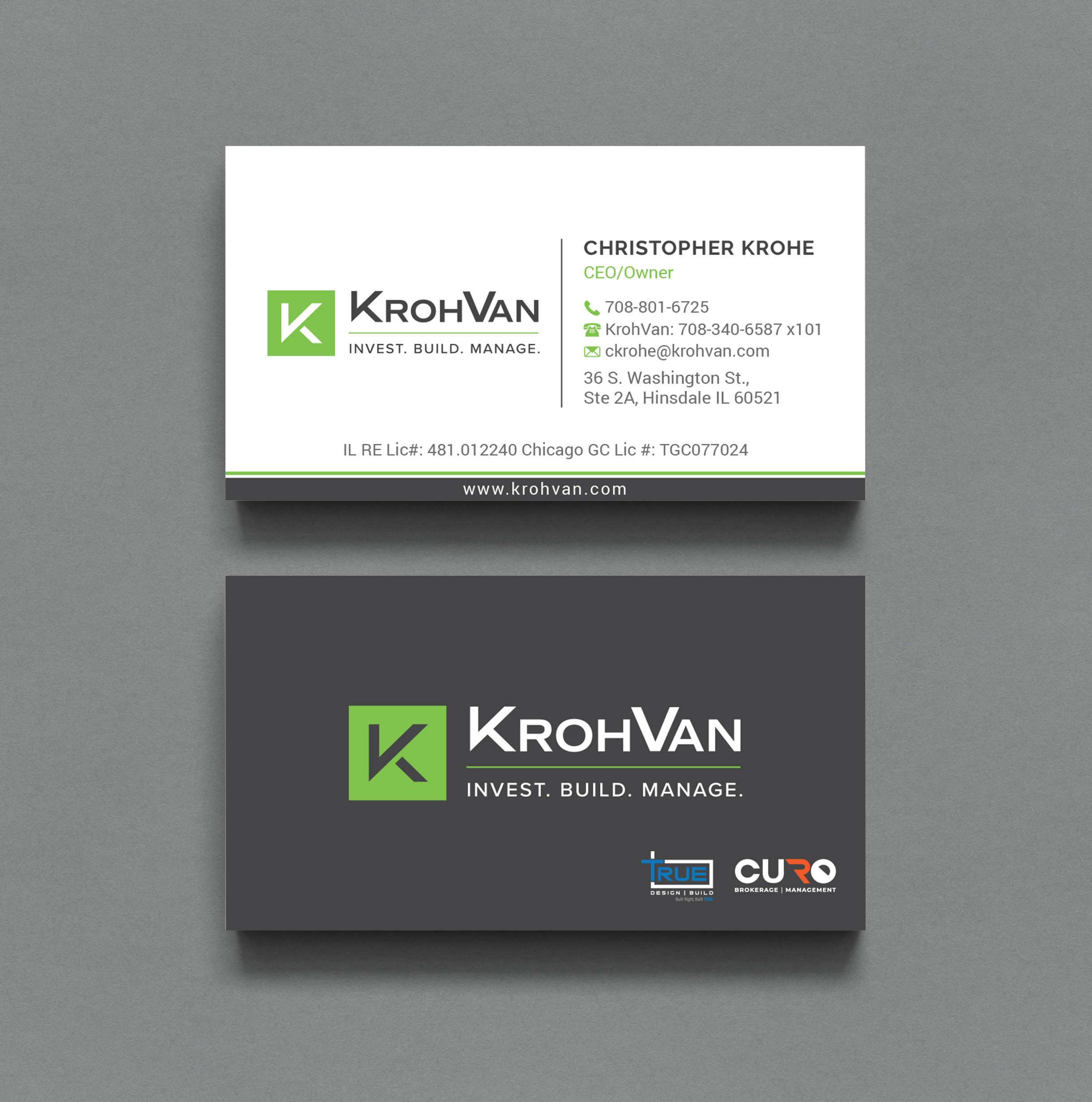 Business Card Design by R.design for KrohVan/True/Curo | Design #29383286