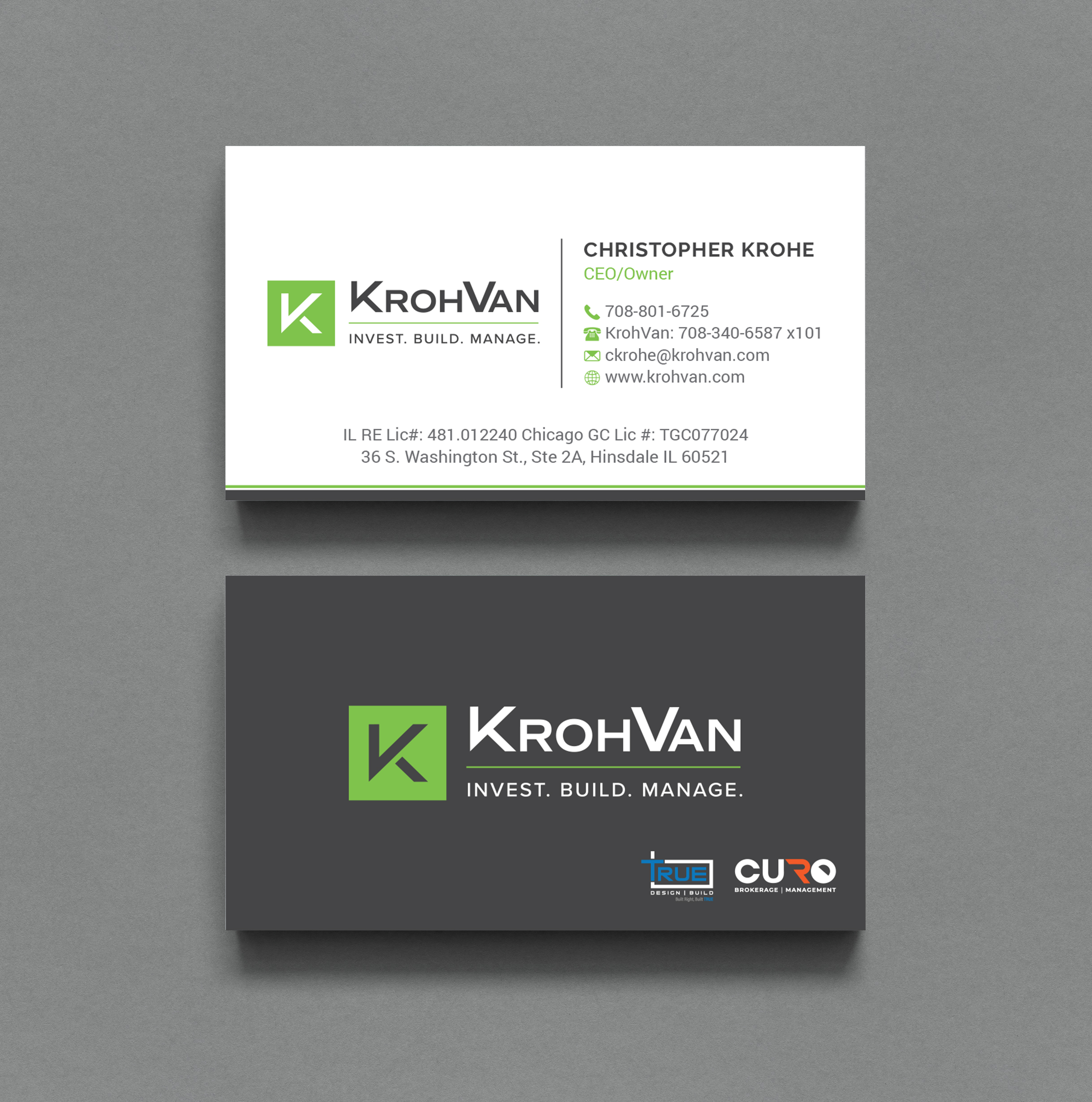 Business Card Design by R.design for KrohVan/True/Curo | Design #29383287