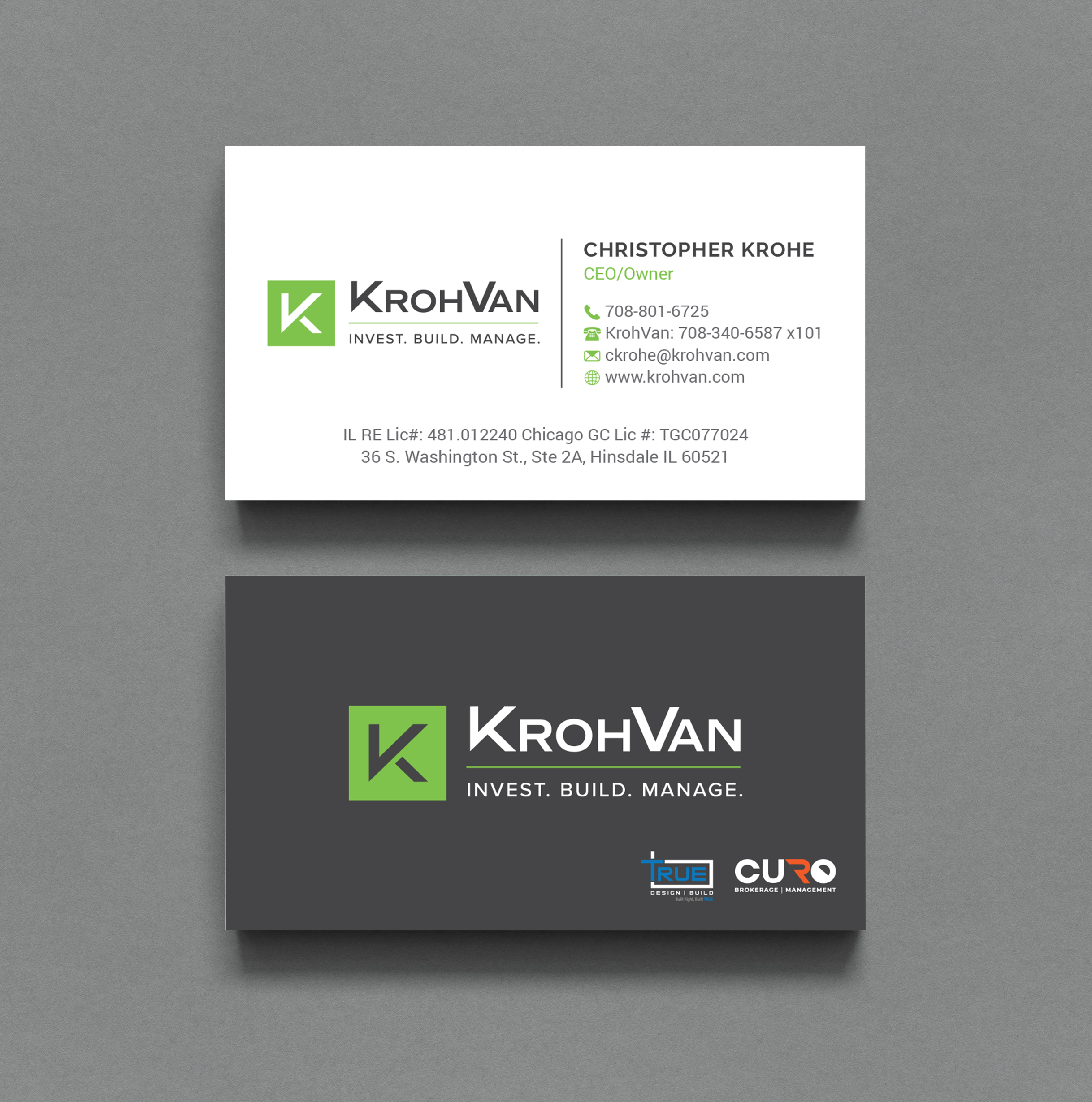 Business Card Design by R.design for KrohVan/True/Curo | Design #29383289
