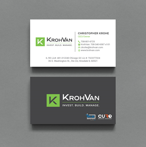 Design de Carte de Visite par R.design pour KrohVan/True/Curo | Design : #29383289