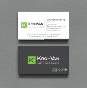 Design de Carte de Visite par R.design pour KrohVan/True/Curo | Design : #29383292