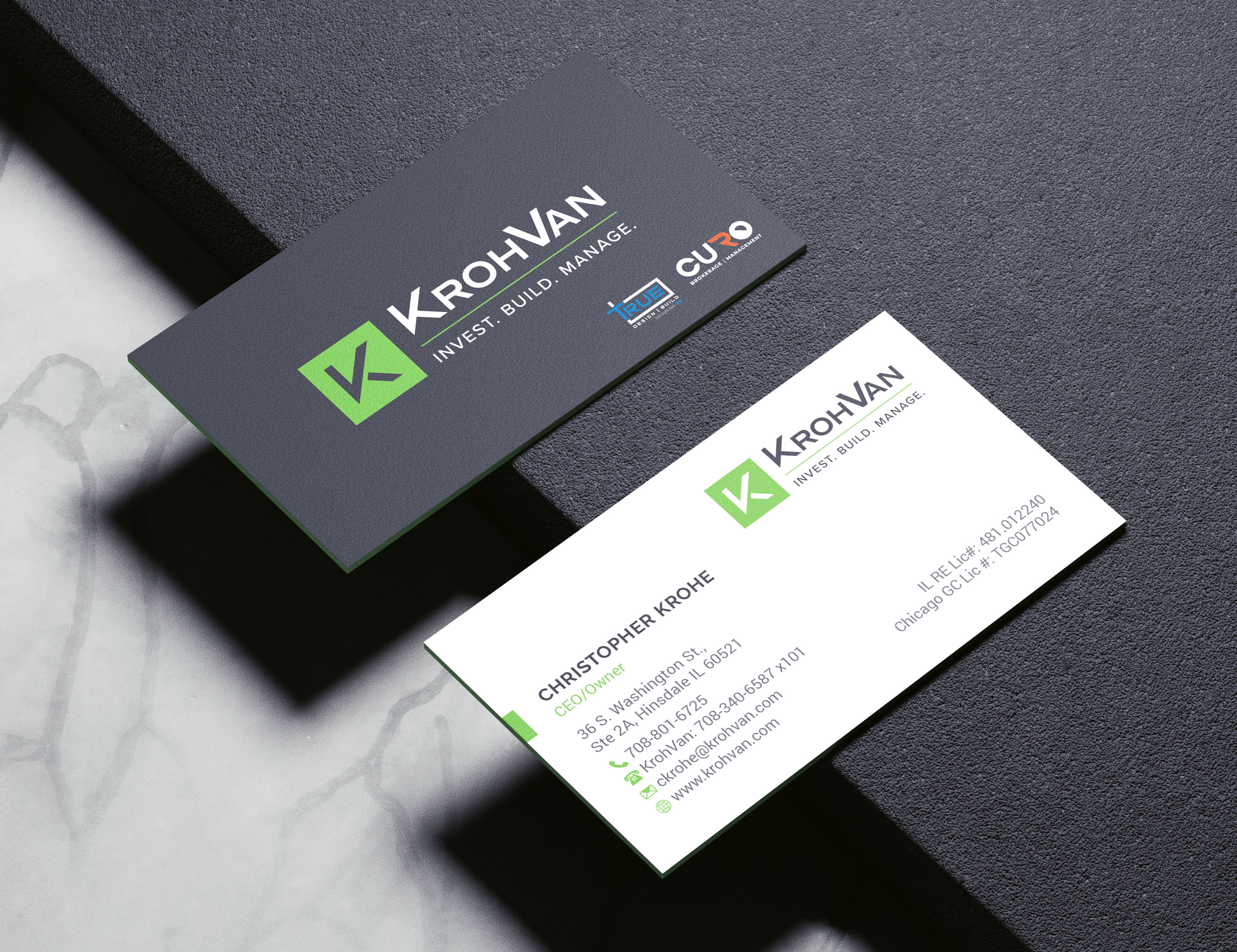 Business Card Design by R.design for KrohVan/True/Curo | Design #29383380