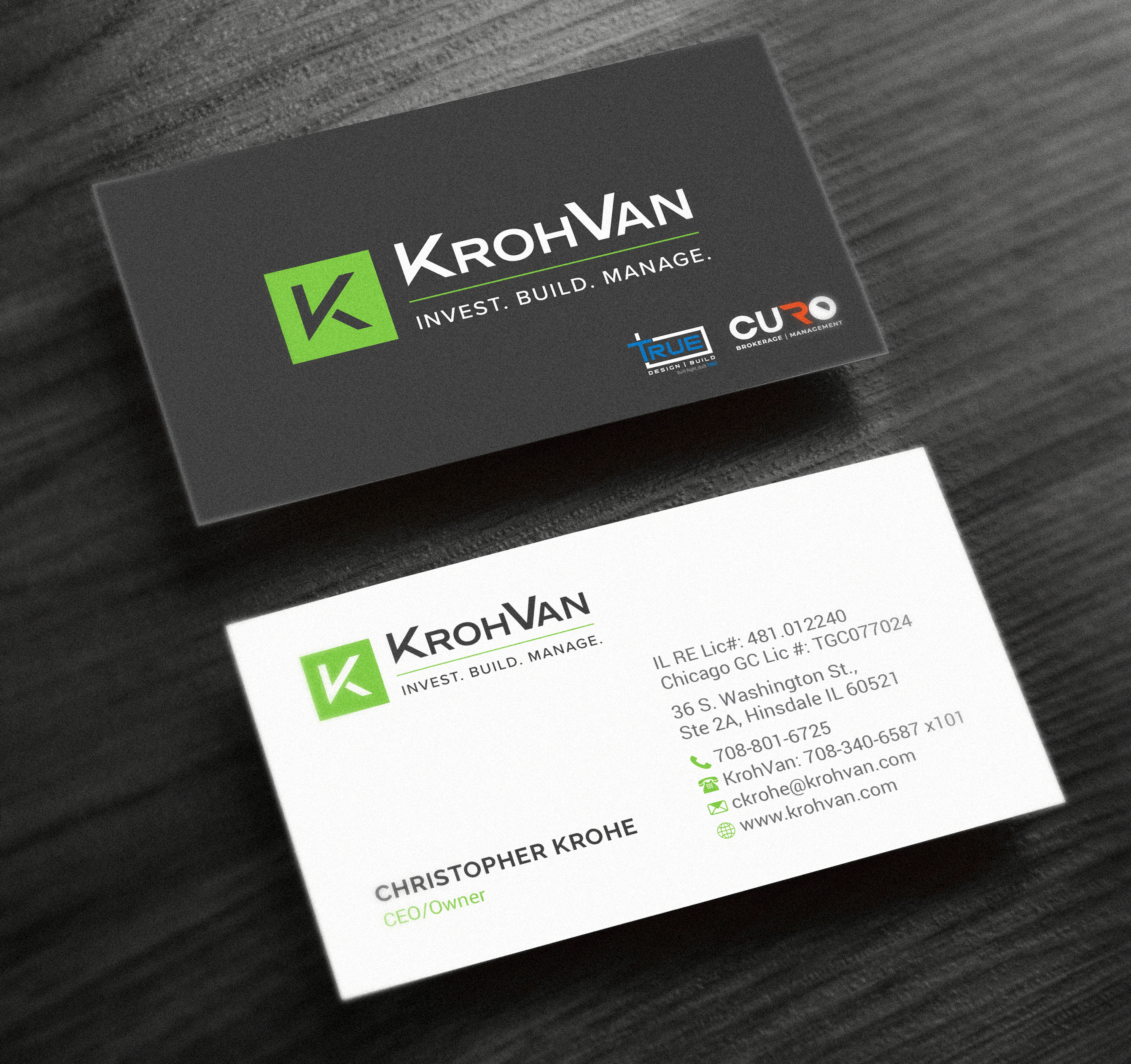 Business Card Design by R.design for KrohVan/True/Curo | Design #29383673